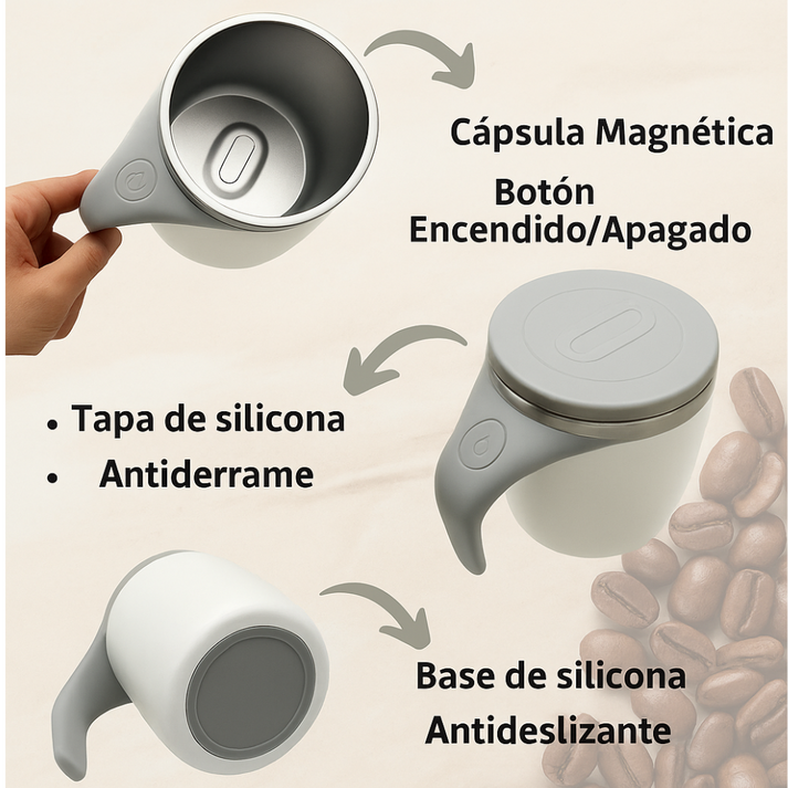 Taza con Agitador Automático: Mezcla de Forma más Inteligente